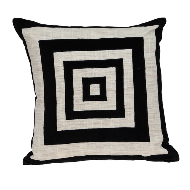 Parkland Collection Lexa Contemporary Funda de almohada negra con inserto de plumón Parkland Collection PILF21001D