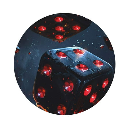 

Ocsxa Cosmic Red Sparkle Dice Coasters for Drinks Leather Coasters Set of 4 for Coffee Table for Housewarming Kitchen Bar Decor One Size