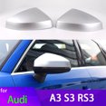 thumbnail image 2 of Tapas de repuesto para espejos laterales de color plata en carbono para Audi A3 S3 RS4 8V hatchback Sportback saloon Cabriolet E-tron 2013-20, 2 of 5