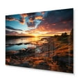 thumbnail image 2 of Designart "Beach horizon At Sunset" Nautical & Beach Metal Wall Art, 2 of 5