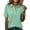 #03Light Green, variant on Women's Polo Shirts Short Sleeve V Neck Business Casual Tops Golf Collared 3 Buttons Summer Work Blouse Green L