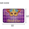 thumbnail image 7 of GZHJMY Mardi Gras Door Mats Non-Slip Washable Indoor Outdoor Entrance Welcome Floor Mat for Kitchen Bathroom Bedroom Home Decor, 23.6"x15.7", 7 of 7