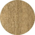 thumbnail image 1 of Ahgly Company Indoor Round Solid Brown Modern Area Rugs, 4' Round, 1 of 4