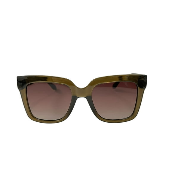 Quay Australia Icy Sunglasses Green Brown Oversized Glasses