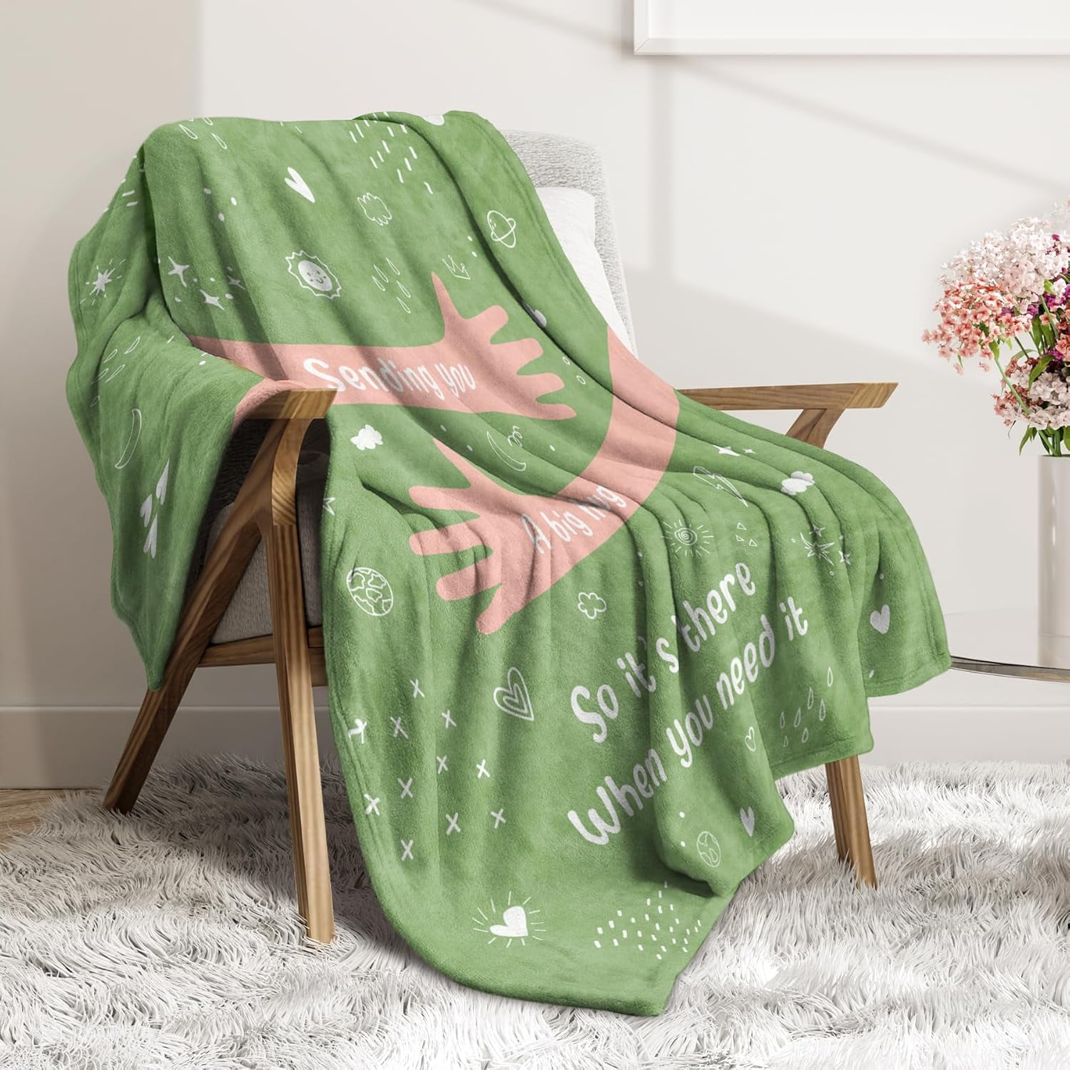 Get Well Gifts for Women Men, Hug/Healing Blanket, Thinking of You/Cancer Care/Sympathy/After Surgery Gifts for Friends, Sister, Coworkers, Soft Throw Blankets