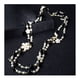 thumbnail image 4 of Mujeres colgantes en capas imitación perla collares decoración moda cadena joyería accesorios para boda año nuevo fiesta negro seitruly  AP004569-01, 4 of 7