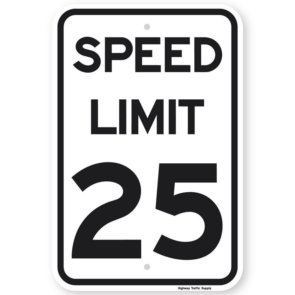 SPEED LIMIT 25 MPH Sign 18 x24 3M Engineer Reflective By Highway speed-limit-25-mph-sign-18-x24-3m-engineer-reflective-by-highway