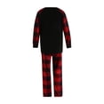 thumbnail image 5 of Qiylii Christmas Family Matching Pajamas Sleepsuit Set, Letter Tops+Plaid Pants, 5 of 9