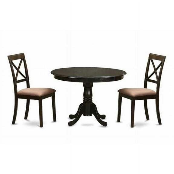 East West Furniture Hartland 3-piece Wood Kitchen Set in Cappuccino
