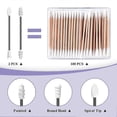thumbnail image 3 of 8 Count Reusable Silicone Cotton Swabs Portable,Portable Silicone Swab Cleanable For Ear Cleaning Beauty Treatment Makeup (2 Pack)-Purple+gray, 3 of 5