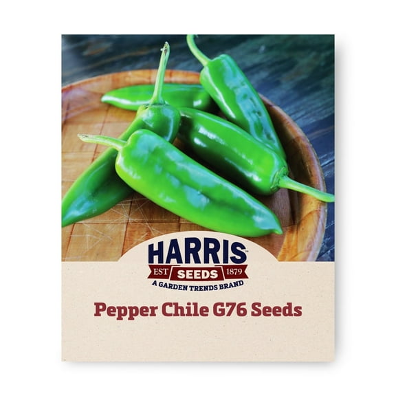 Harris Seeds Pepper Chile G76, Mild Heat, Treated Vegetable Variety, 50 Count