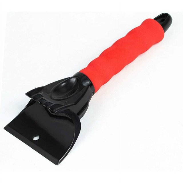 Raspador de hielo de plástico, cepillo para nieve, raspador de hielo de plástico rojo, nieve para parabrisas de coche
