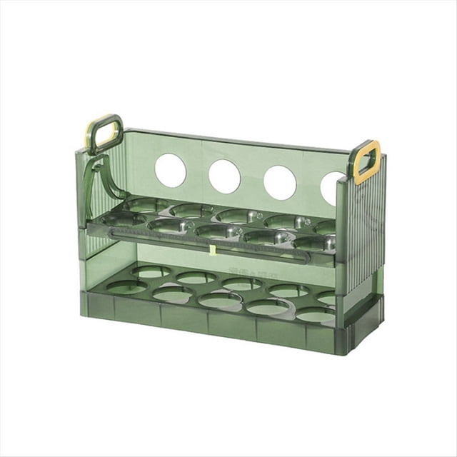 Caja de Almacenamiento de Huevos de 20 Rejillas, Soporte para Huevos, Bandeja Organizadora de Huevos de Gran Capacidad con Asa, Contenedor de Huevos para Refrigerador