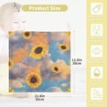 thumbnail image 2 of 5 PCS Spring Sunflower Pattern Baby Muslin Washcloths, Unique Sky Flowers Soft Absorbent Face Towel Burp Cloths Cotton Bath Wipes Infant Wash Cloth for Newborn Boys Girls, 2 of 7