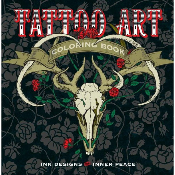Livre de Coloriage d'Art de Tatouage, Dessins d'Encre pour la Paix Intérieure (Colorant de Serene)