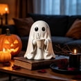 thumbnail image 6 of Halloween Cute Ghost Ghost Holding Coffee, 5.9 '' Cute Ghost Drink Holder Coffee, Spooky Beverage Holder Figurine, Halloween Decorations For Tabletop, Party Decor & Office & Desk Display, 6 of 7