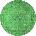 thumbnail image 1 of Ahgly Company Indoor Round Oriental Emerald Green Industrial Area Rugs, 6' Round, 1 of 4