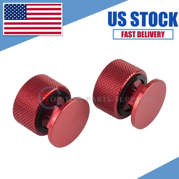 2 Pcs Upgrade Red Aluminum Pipeliner Welding Helmet Fasteners (Round) Fast Ships
