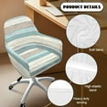 thumbnail image 5 of ZIATUBLES Wood Grain Print Modern Curved Back Chair Covers with Armrests Stretchable Accent Dining Room Chair Slipcovers Removable Swivel Vanity Office Desk Armchair Protector, 5 of 7