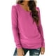 thumbnail image 2 of RKSTN Long Sleeve Shirts for Women Oversized Crewneck Slim Base Layer T Shirt Top Womens Casual Solid Plus Size Round Neck Loose Fits Comfy Cozy Basic Tee Shirt Fall Spring Clothes, 2 of 10