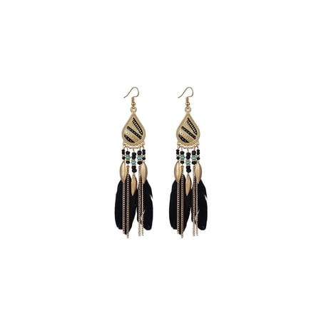 DESIGNICE 2026 New Earrings,Bohemian Style with Feather & Tassel Design Helix Earrings,Comfortable and Secure Wear with Hanging Earring Flat Back Earrings,Style8