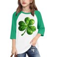 thumbnail image 1 of Hauts Décontractés Élégants à Manches Raglan pour Garçons Filles, T-Shirt Graphique de la Saint-Patrick pour Enfants, Blouses à Manches Longues Col Rond pour Tout-Petits Jeunes, Doux Respirant pour l'École Usage Quotidien Fête Défilé, 1 of 6