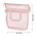 thumbnail image 3 of Portable Mesh Shower Caddy with Zipper & 2 Pockets - Quick Dry Hanging Toiletry Organizer Bag for Travel, Gym, Camp, Beach & College Dorm Essentials, 3 of 5