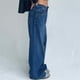 thumbnail image 5 of Pantalones vaqueros de pierna ancha for mujer, de talle bajo, holgados, pierna recta, pantalones de mezclilla for novio, pantalones vaqueros sueltos casuales, estilo niña Y2K, 5 of 6