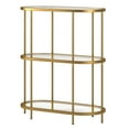 thumbnail image 6 of Evelyn&Zoe Leif 30'' Wide Oval Bookcase, Brass, 6 of 7