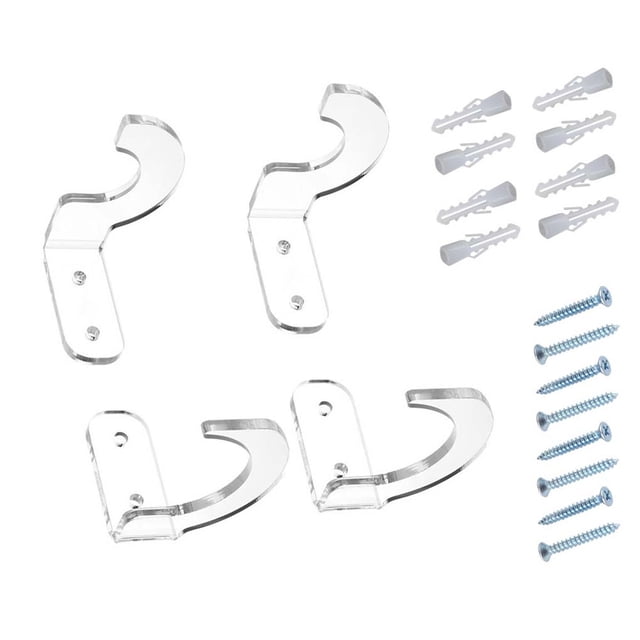 Advancent 2 pares de estantes de almacenamiento para montar en la pared con bate de béisbol, colección transparente Type2 NO2 Advancent HA060808-02B
