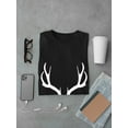 thumbnail image 3 of Xmas Red Nosed Deer Design Men Black T-Shirt, Male XX-Large, 3 of 4