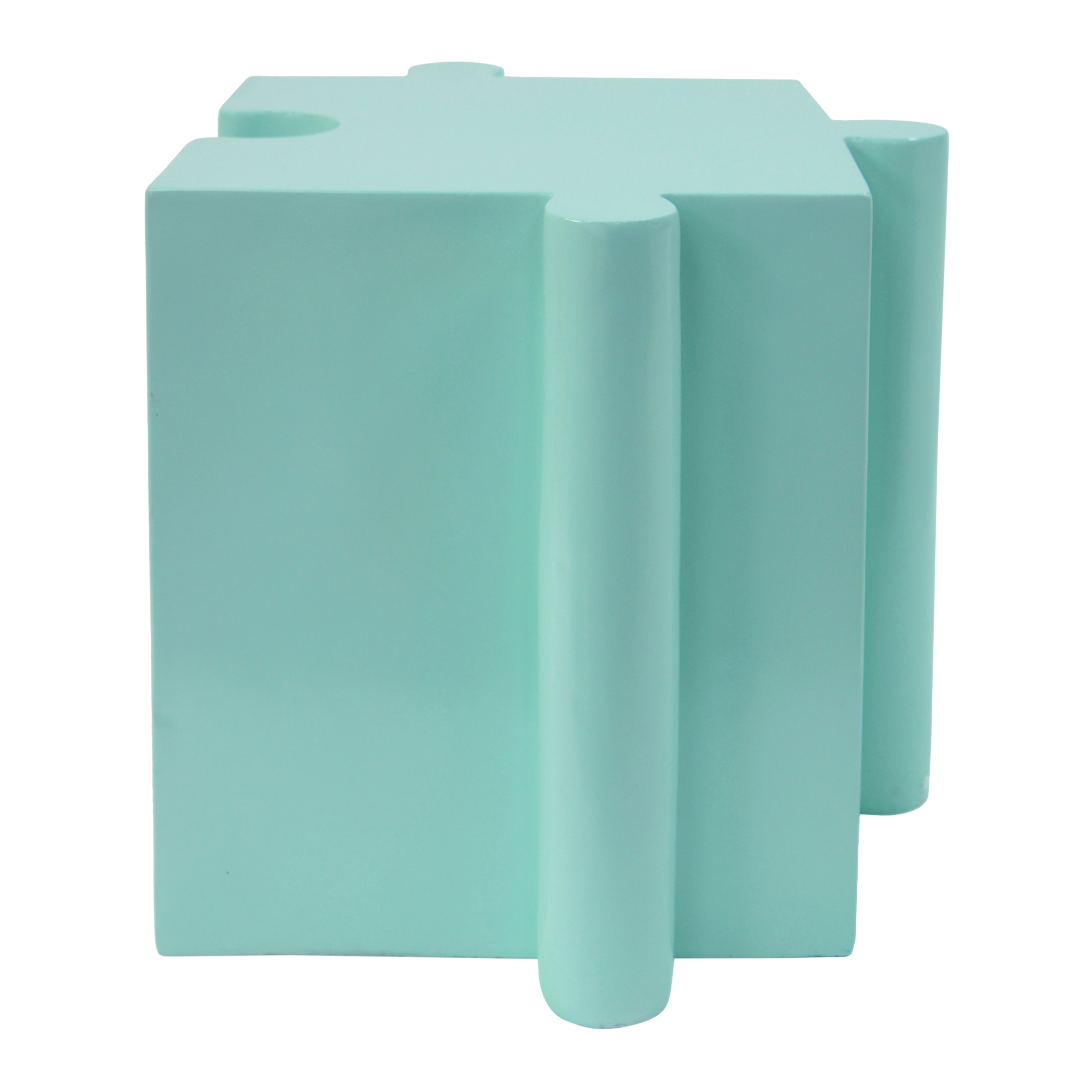 Christopher Knight Home 3-Piece Artistic Puzzle Table Set, 47" Modular Interlocking Design, Indoor Outdoor Use, Light Green+Light Blue