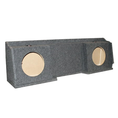 Ext Cab Subwoofer Box - QPower GMC Chevy Silverado Ext Cab '99-06 Dual Underseat Two 10