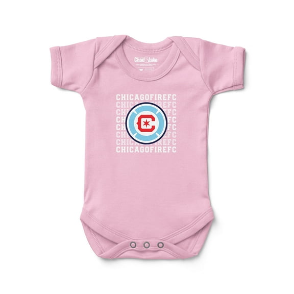 Newborn & Infant Chad & Jake Pink Chicago Fire Retro Bodysuit
