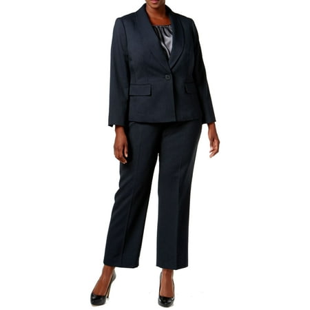 plus size blue pant suit