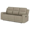 thumbnail image 4 of Brentwood Upholstered Motion Reclining Sofa Taupe, 4 of 11