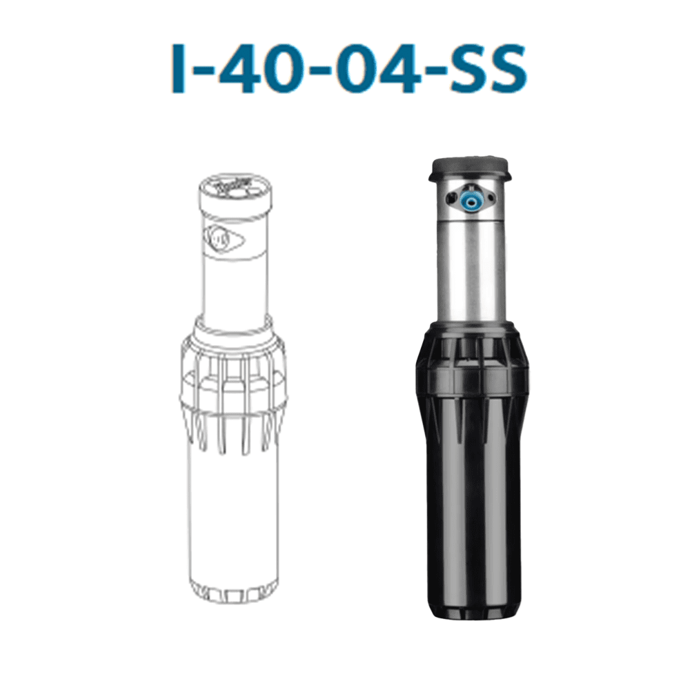 Hunter Sprinkler I4004SS I-40 Stainless Steel Gear Driven Pop-Up Sprinkler 4-Inch