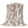 thumbnail image 6 of Floral Boho Blanket Soft Cozy Warm Throw Blanket for Couch, Plush Fuzzy Flannel Fleece Blankets for Sofa, Vintage Country Brown Pesley Flowers Bed Blankets Lightweight Gifts for Women, 30"x40", 6 of 9