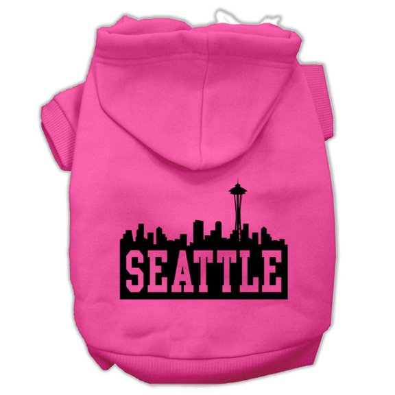 Pet Dog Cat Hoodie Screen Printed, "Seattle Skyline"