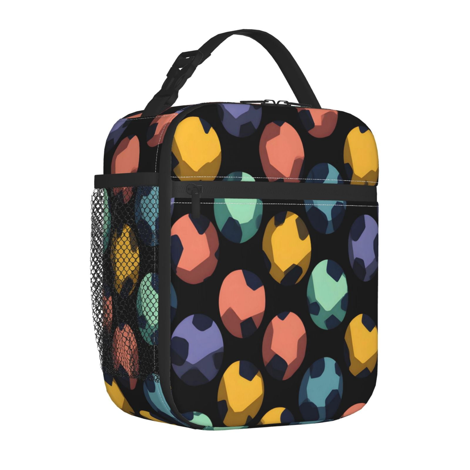 Lunch Bag For Women Men Insulated Portable Lunch Box Bento Box Office Picnic Travel Cooler Bag Soccer Football Cool Sport Style (2)