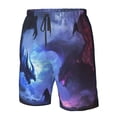 thumbnail image 4 of Salouo Red And Blue Fire Dragon Pattern Swim Trunks for Men,Men's Hawaiian Bathing Suit Swimsuits Quick Dry Swimming Board Shorts Beach Shorts with Pockets-Large, 4 of 6