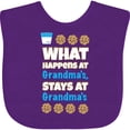 thumbnail image 3 of Inktastic What Happens at Grandma's Boys or Girls Baby Bib, 3 of 4