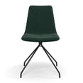 thumbnail image 3 of Pemberly Row Contemporary Velvet Swivel Side Chair in Emerald, 3 of 7