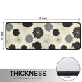 thumbnail image 5 of Geometric Flower and Dahlia Beige Anti Fatigue Kitchen Rugs Set Of 2, Non Slip Washable Decorative Floor Mats for Sink Laundry and Home Use, 17"x47", 5 of 5