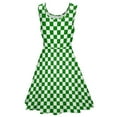 thumbnail image 6 of 2024 Plaid Print Dress Sleeveless Green And White Checkered Casual Dresses Summer Women Big Size Kawaii Graphic Skate Dress, 6 of 7