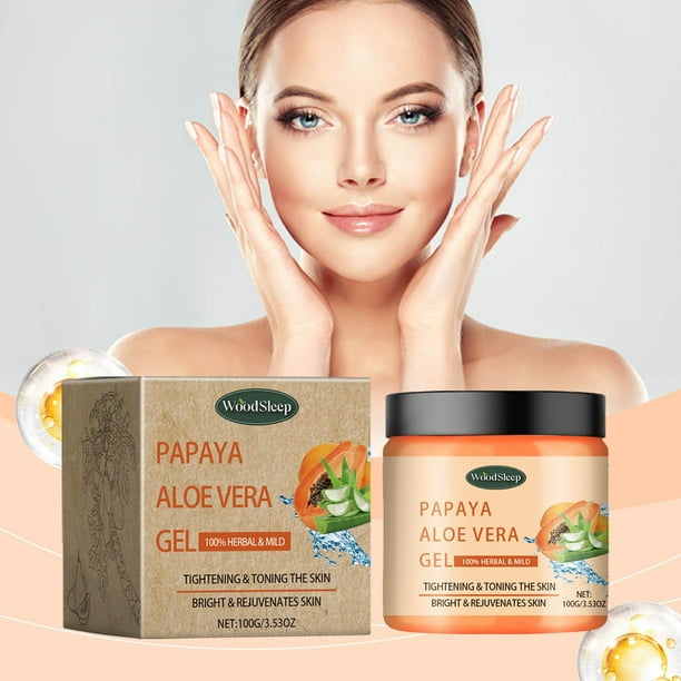 Dreparja Holiday Deals Papaya Aloe Extract Gel Tightens Skin Moisturizes  Deeply And Recovers After Sun Exposure 100g - Walmart.ca