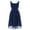 Navy Blue, variant on LiiYii Kids Girls Sleeveless Pleated Chiffon Dress Flower Girls Dress Wedding Bridesmaid Dress Party Prom Gown Navy Blue 8