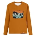 thumbnail image 4 of EQWLJWE Chemisiers à Manches Longues pour Femmes Grande Taille Mode T-Shirts Décontractés à Manches Longues Imprimés de Printemps à Col Rond Hauts Vêtements d'Automne pour Femmes, 4 of 6