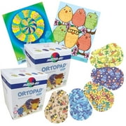Ortopad Bamboo 100-Pack for Boys, Adhesive Eye Patches, Regular size, 2 Posters Included
