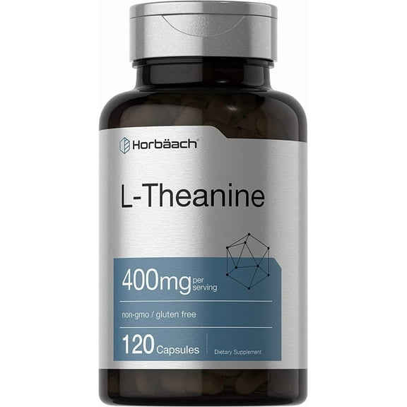 L Theanine 400mg | 120 Capsules for Men and Women | Non-GMO & Gluten Free | by Horbaach